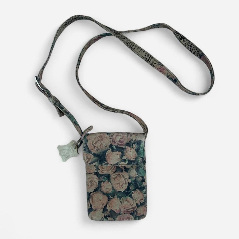 Heritage Penny Phone Crossbody Purse Genuine Leather Floral Snake equestrian